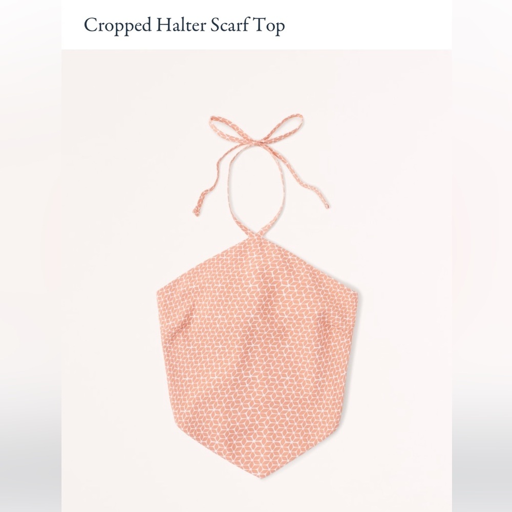 Cropped halter scarf top